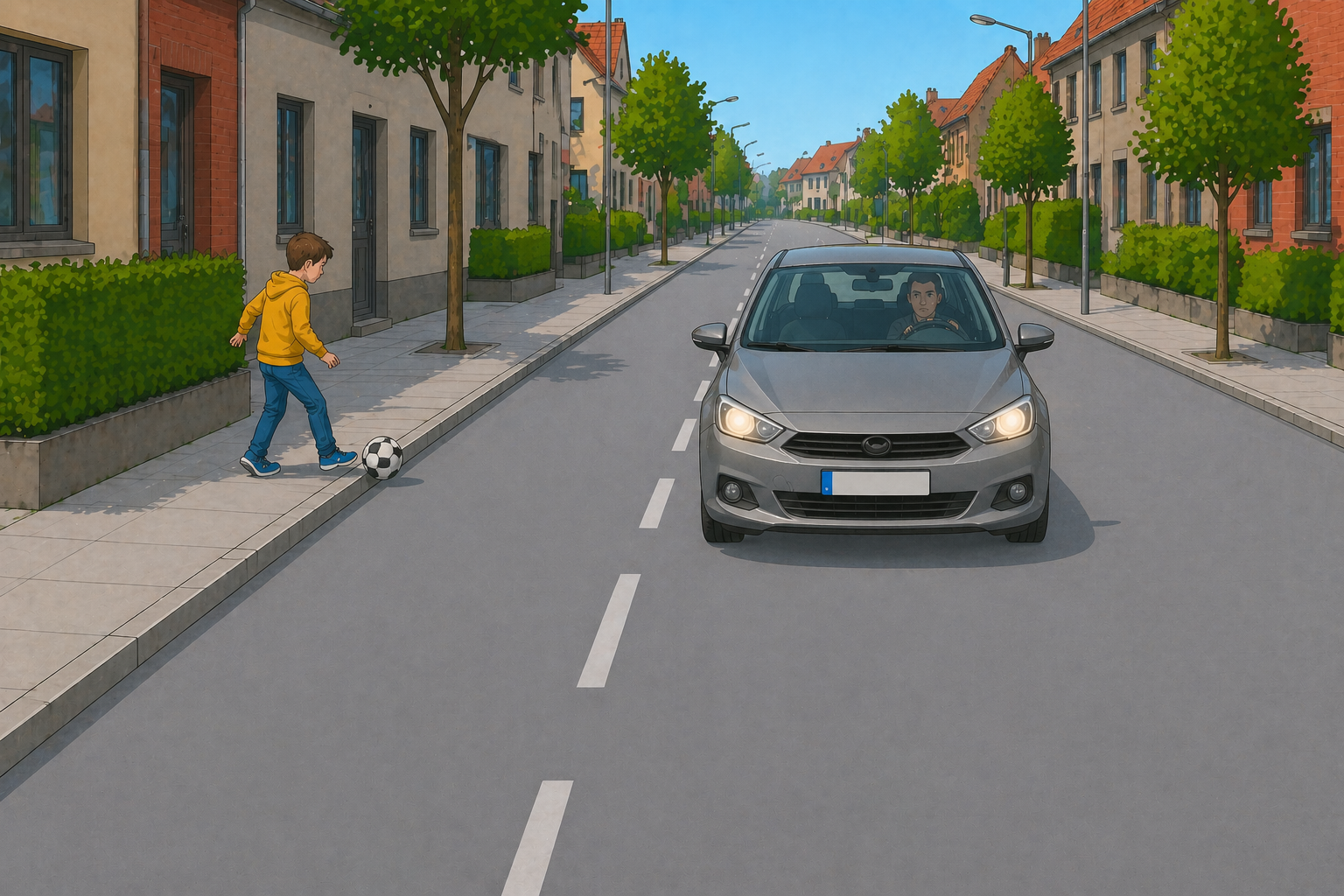 Illustration: Pietons, enfants et personnes agees
