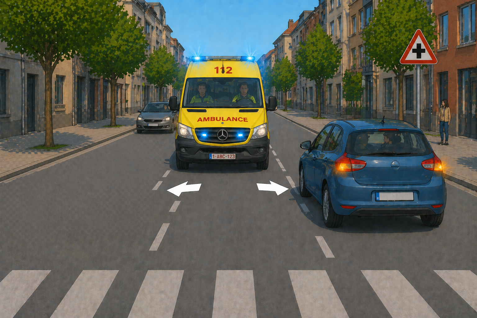 Illustration: Vehicules prioritaires et conduite defensive