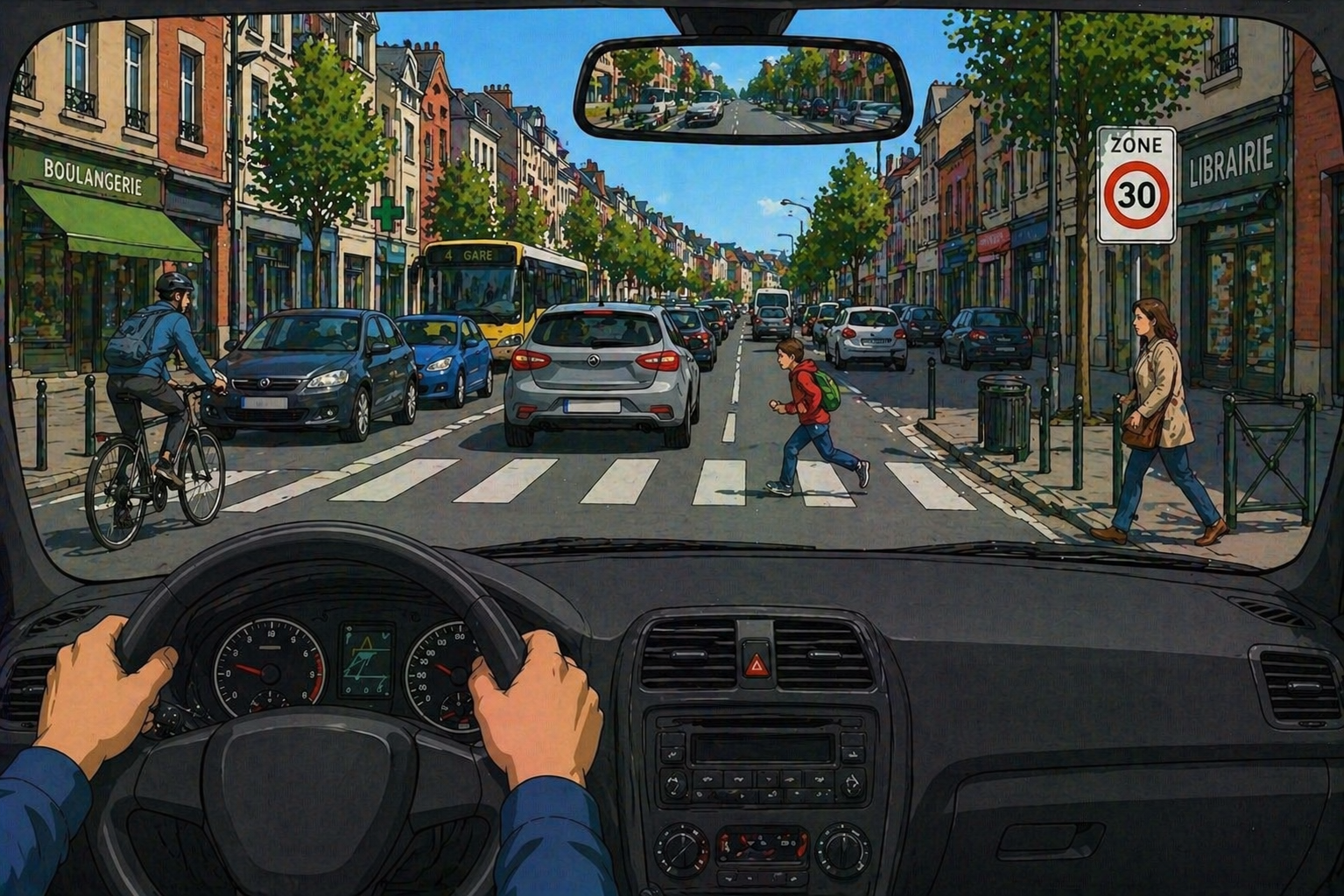 Illustration: Arret ou stationnement