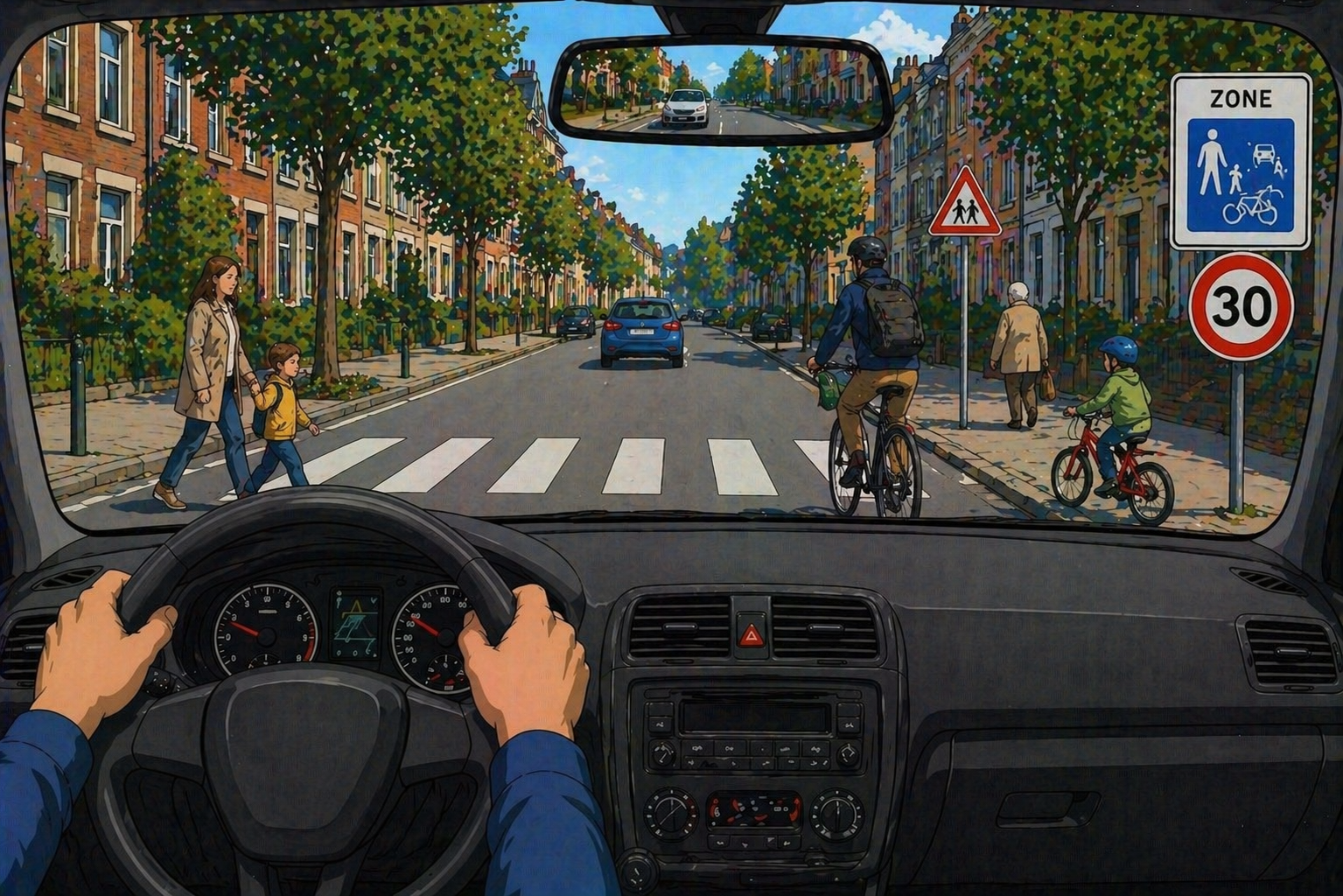 Illustration: Immobiliser correctement le vehicule